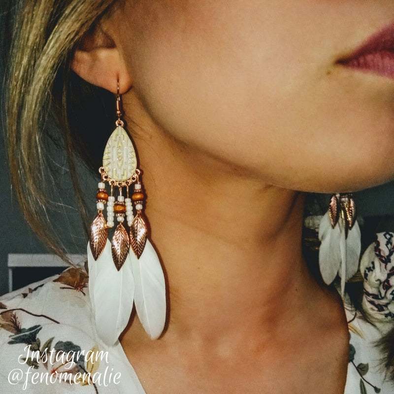 Bohemian Feather Earrings