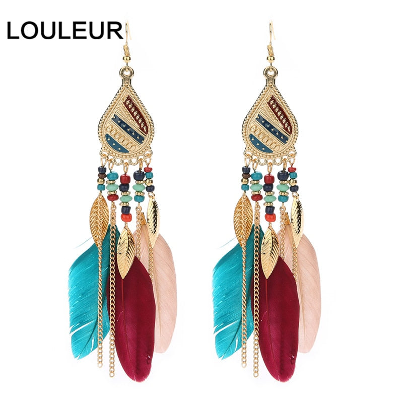 Bohemian Feather Earrings