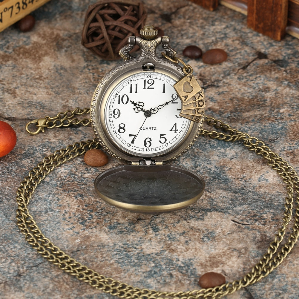 Royal Flush Quartz Pocket Watch