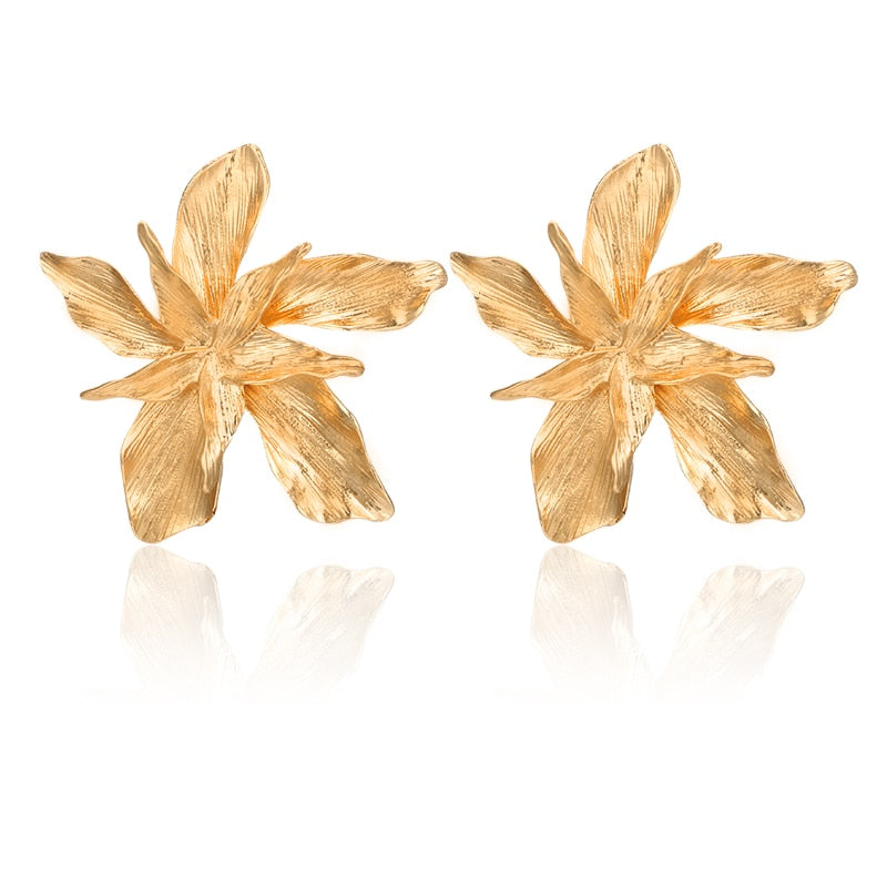 Large Tropical Flower Earrings