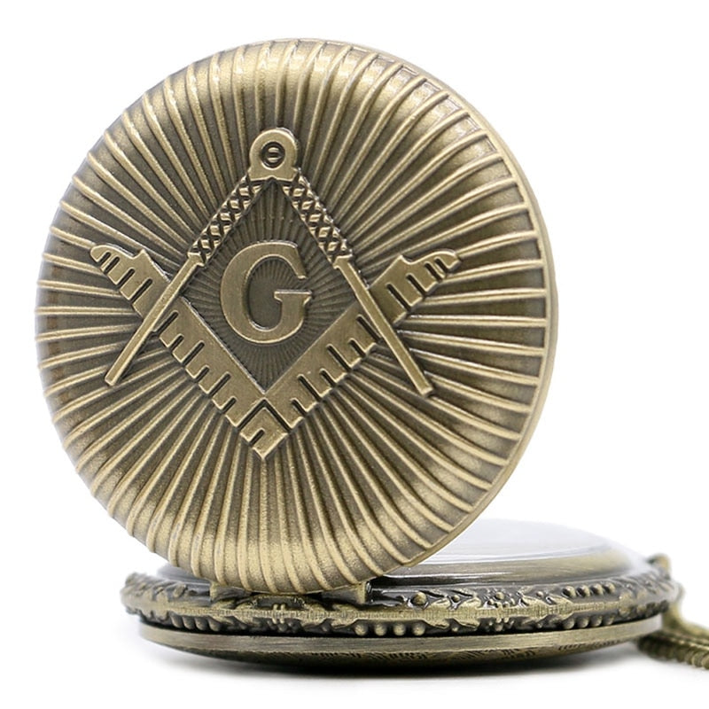 Square and Compass Mason Pocket Watch