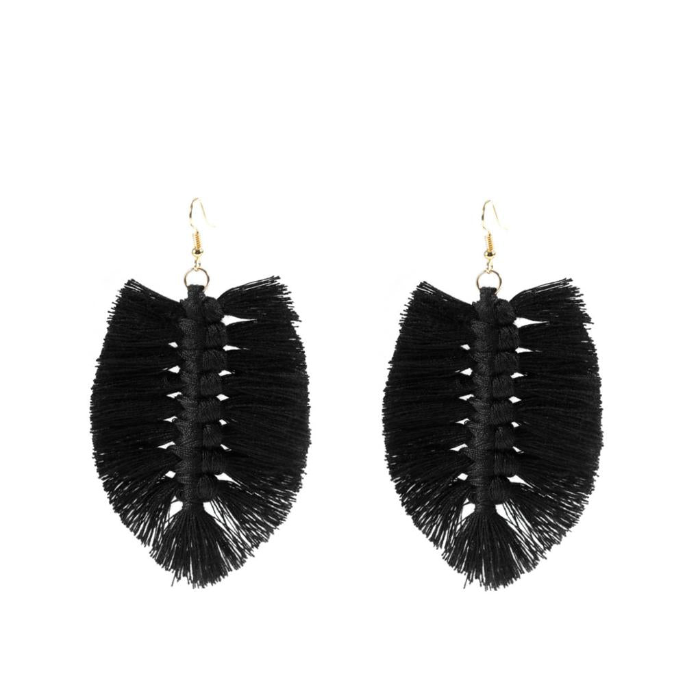 Macrame Feather Earrings