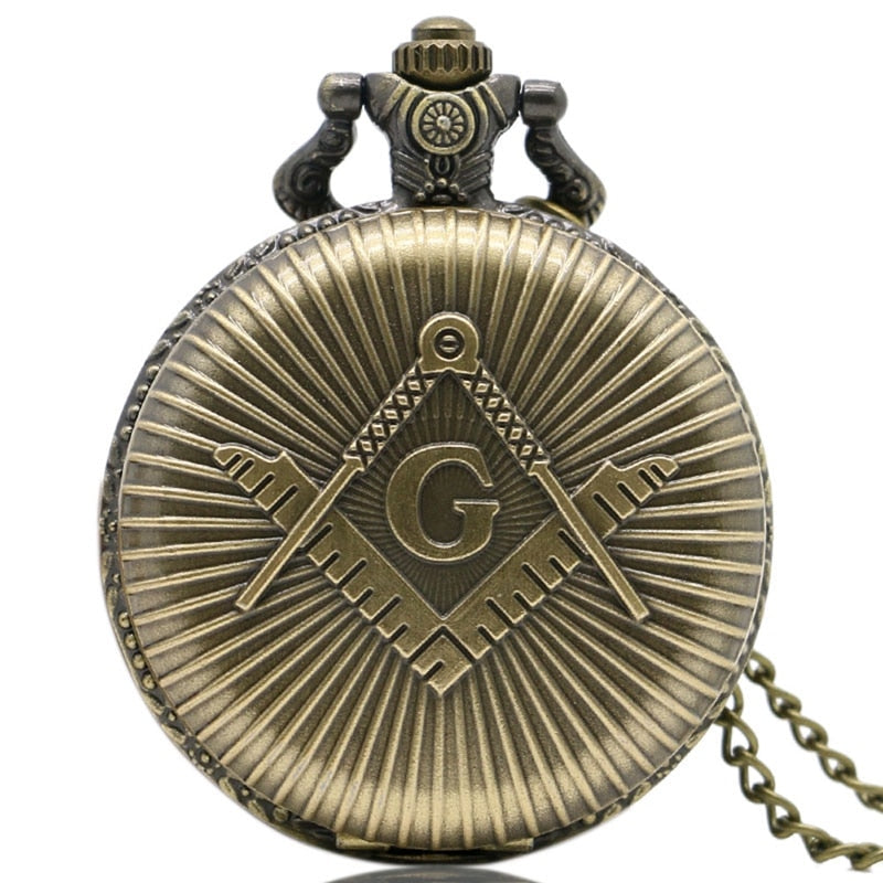 Square and Compass Mason Pocket Watch