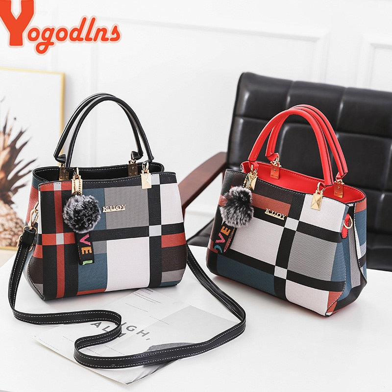 Color Blocks Satchel Handbag