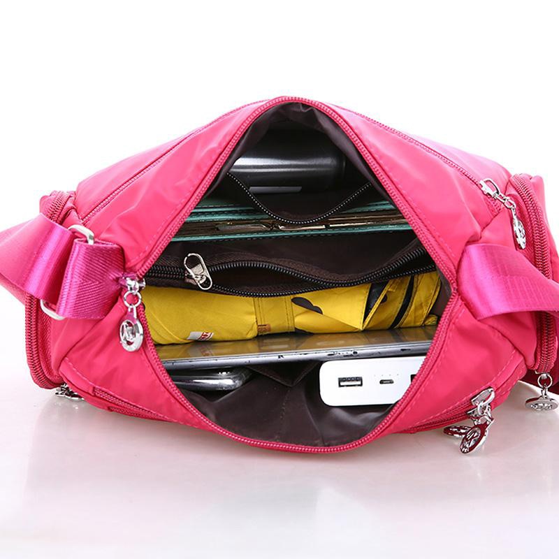 Zipper Pockets Shoulder Bag