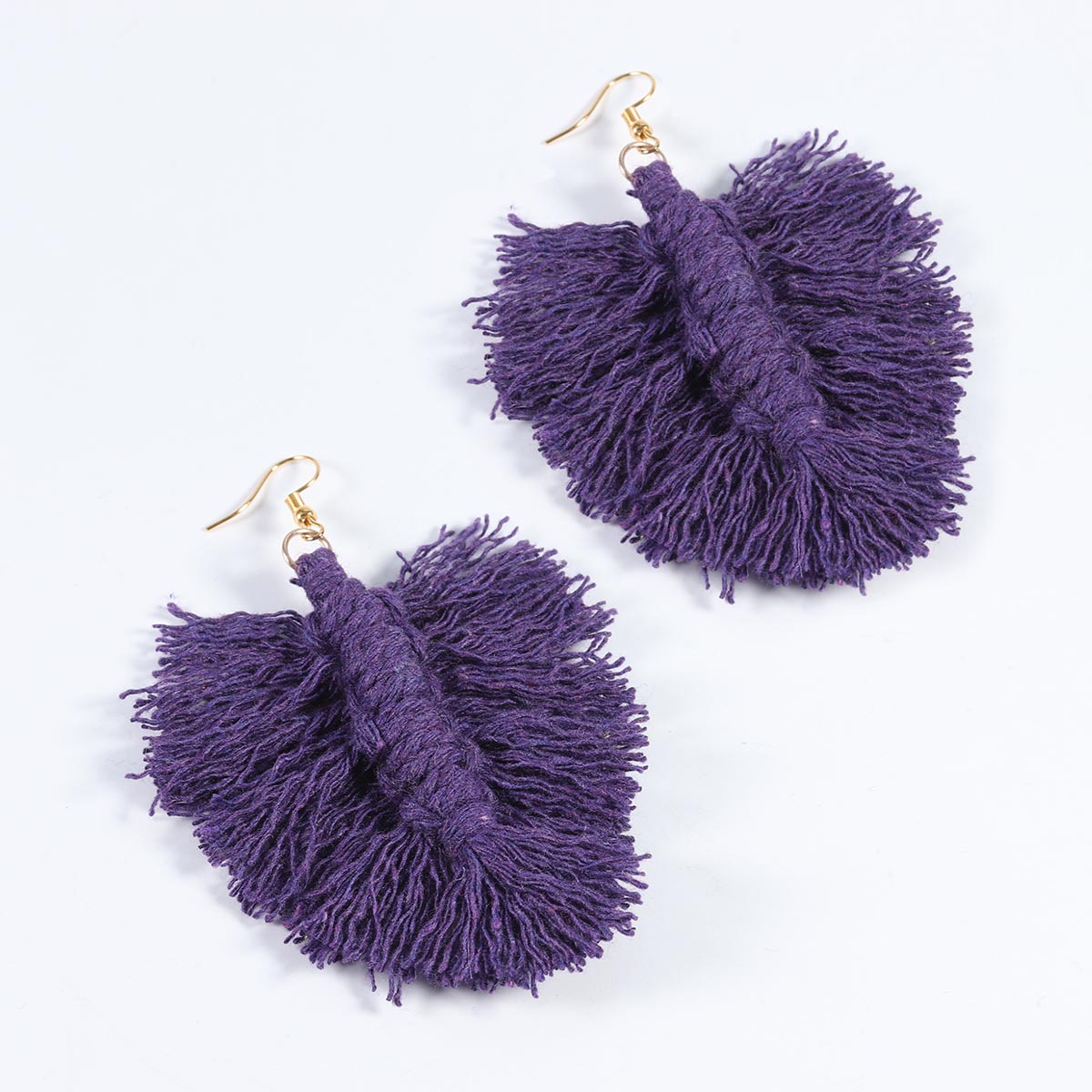 Macrame Feather Earrings