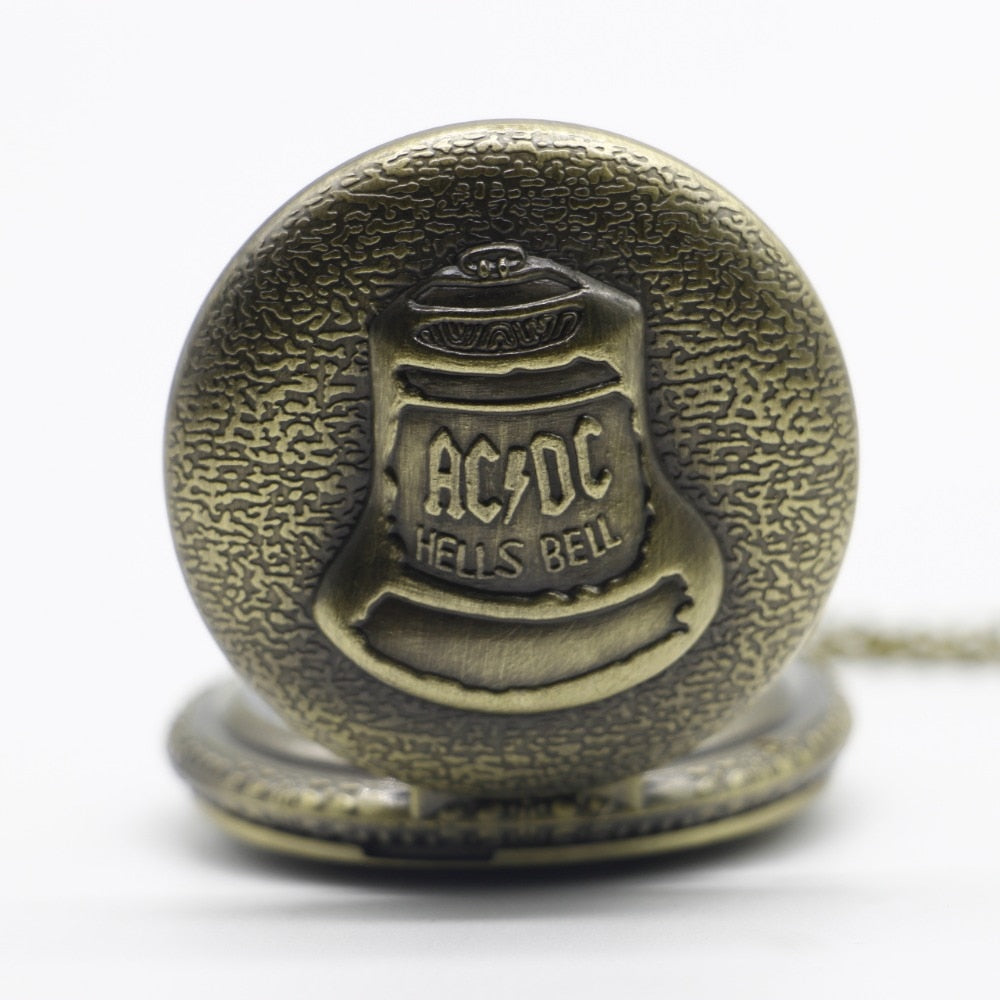 ACDC Hells Bell Theme Quartz Pocket Watch