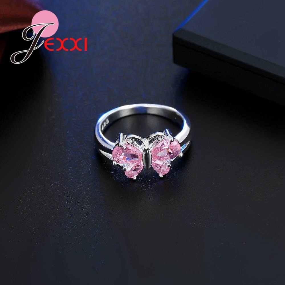 Pink Ice Butterfly Ring