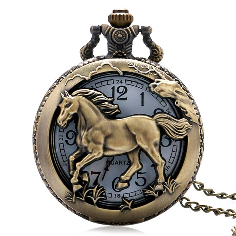 Horse Theme Pocket Watch