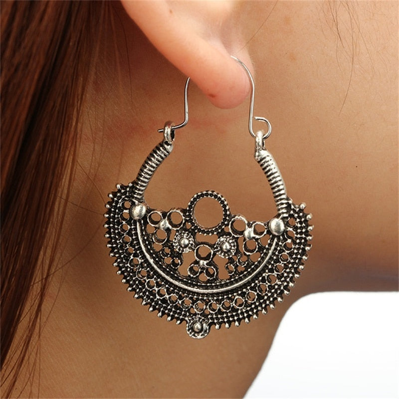 Boho Scroll Hoop Earrings