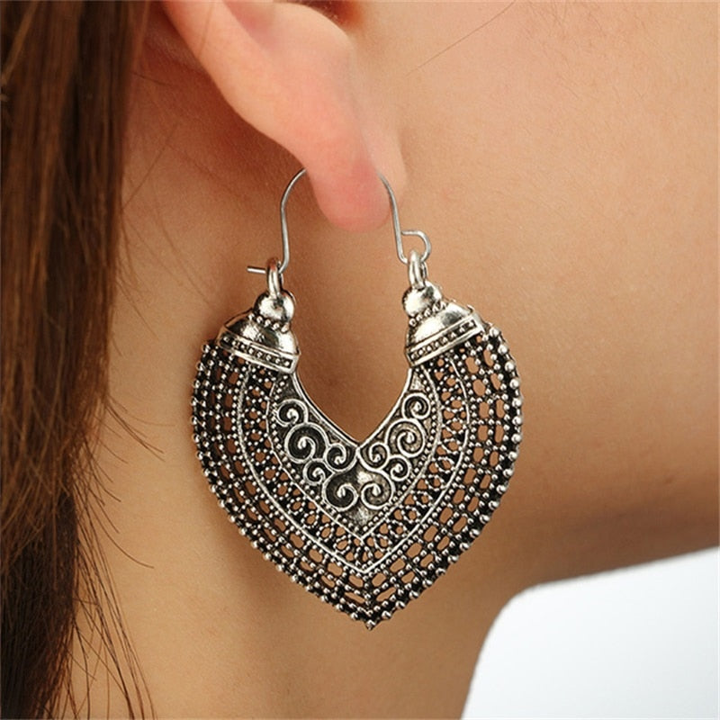 Boho Scroll Hoop Earrings