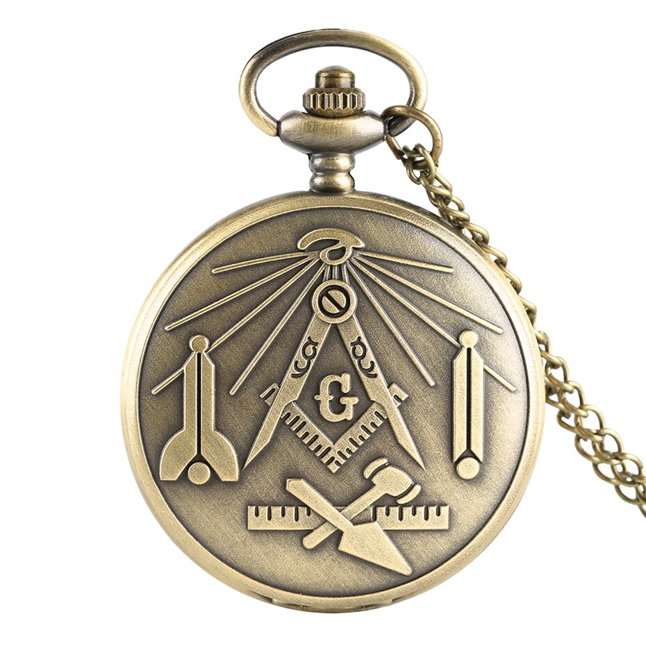 Square and Compass Mason Pocket Watch