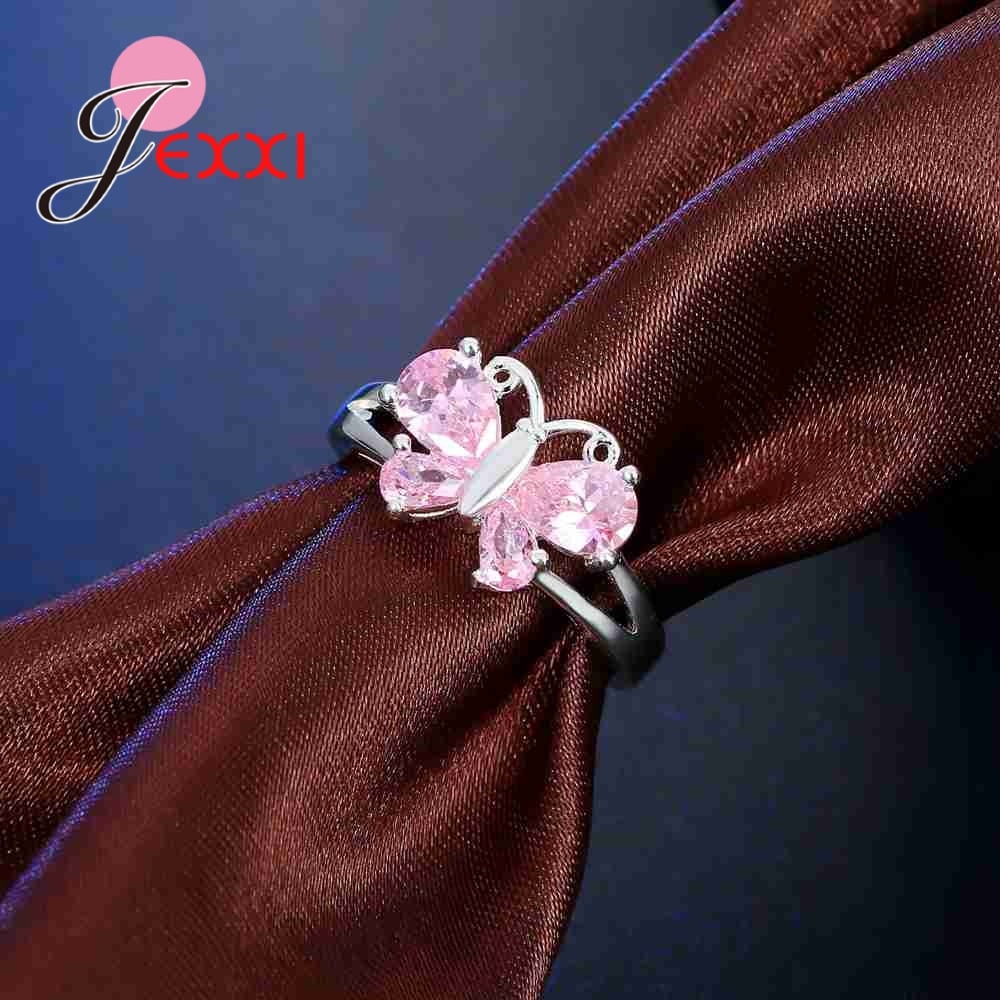 Pink Ice Butterfly Ring