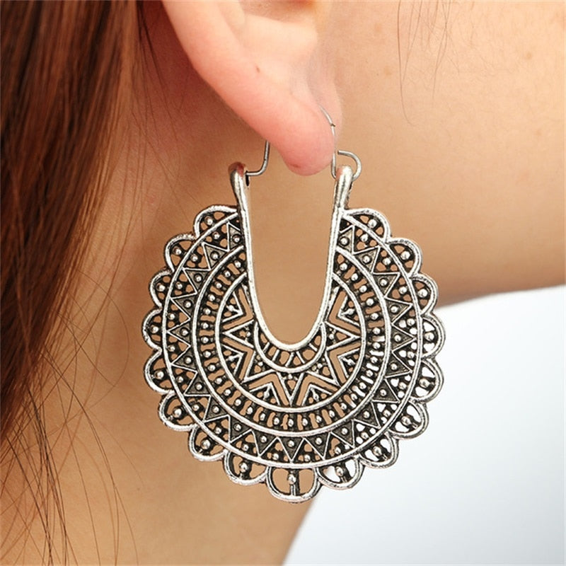 Boho Scroll Hoop Earrings