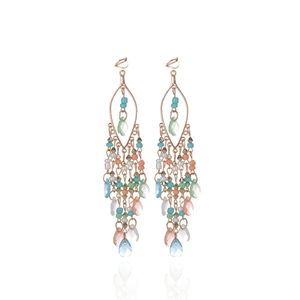 Bohemian Beaded Dangle Earrings