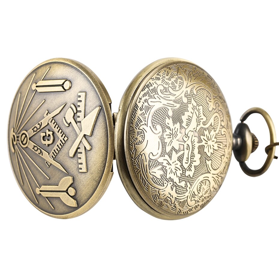 Square and Compass Mason Pocket Watch