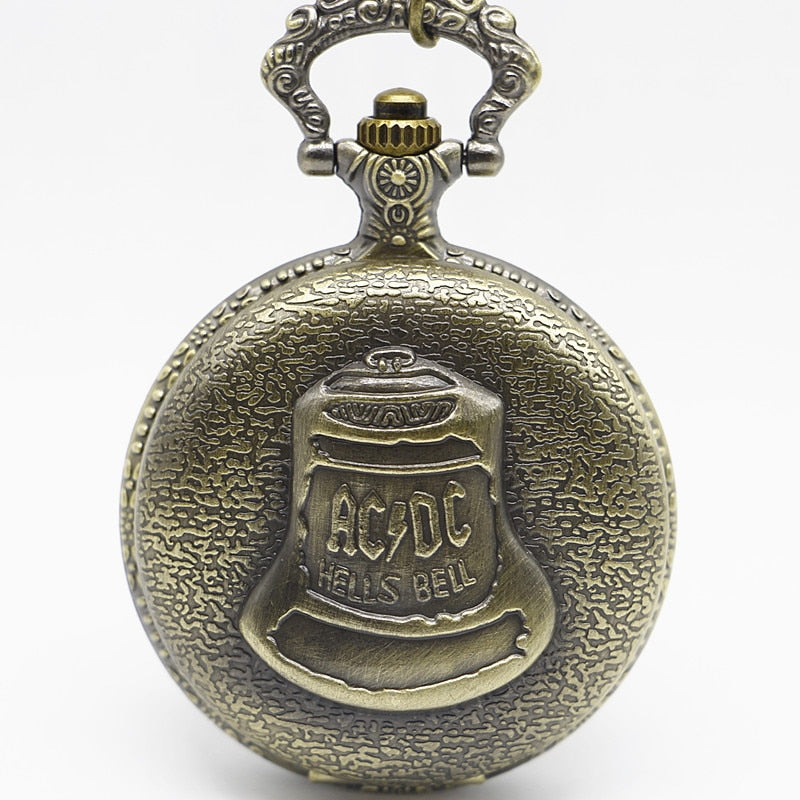 ACDC Hells Bell Theme Quartz Pocket Watch