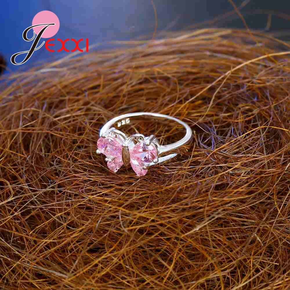 Pink Ice Butterfly Ring