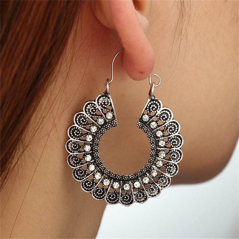 Boho Scroll Hoop Earrings