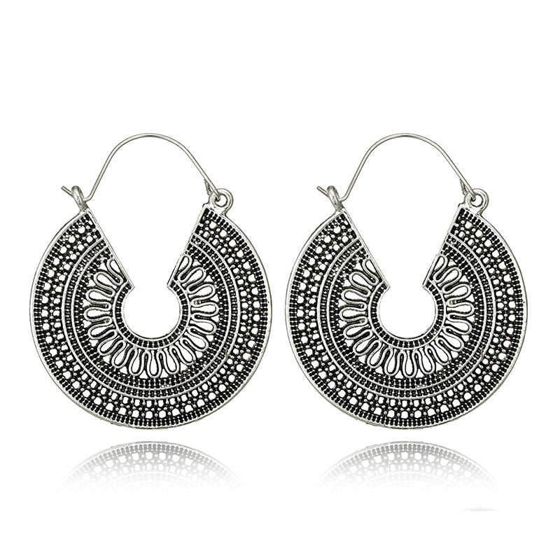 Boho Scroll Hoop Earrings