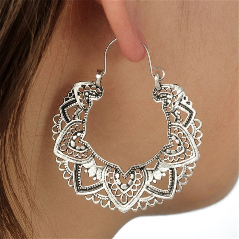 Boho Scroll Hoop Earrings