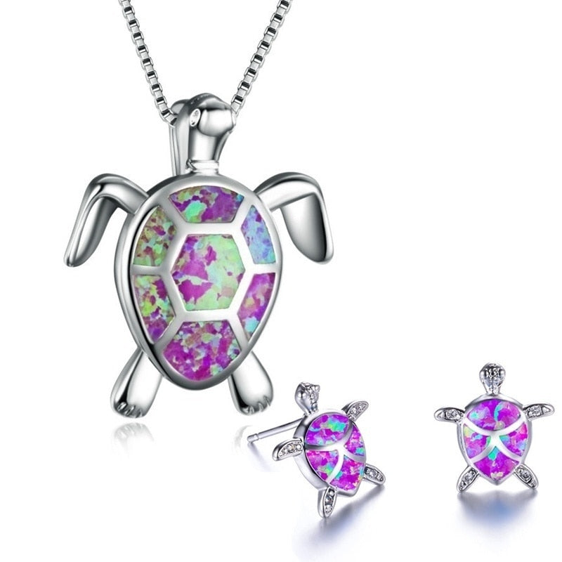 Sea Turtle Necklace Set