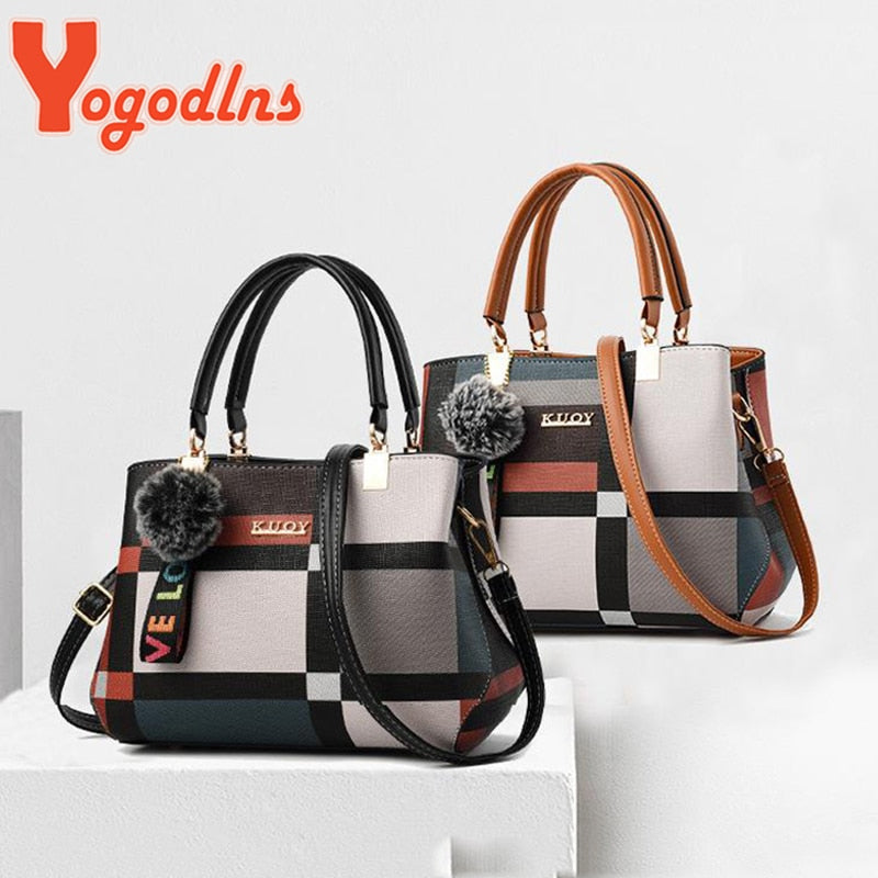 Color Blocks Satchel Handbag