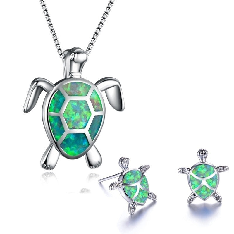 Sea Turtle Necklace Set