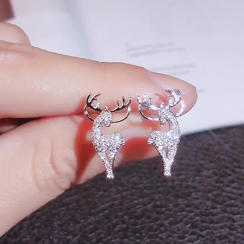 Crystal Deer Earrings