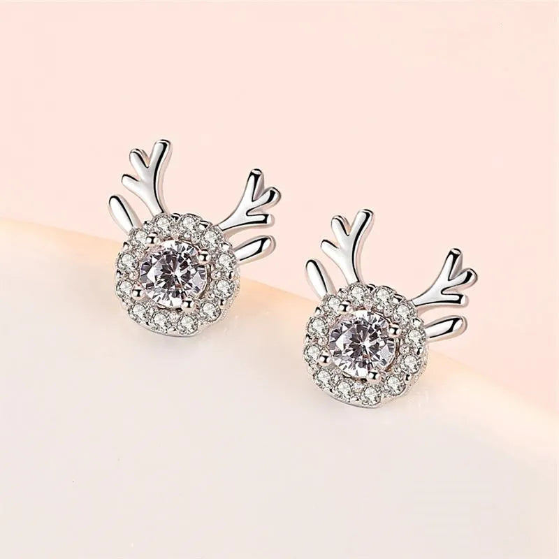 Crystal Deer Earrings