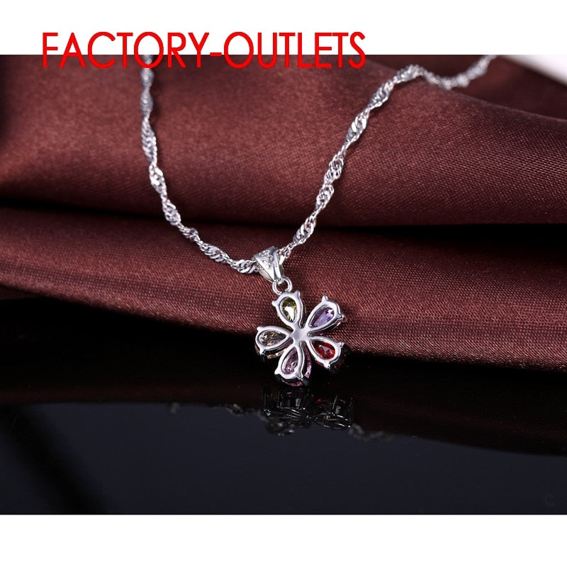 Multi Color Flower Jewelry Set