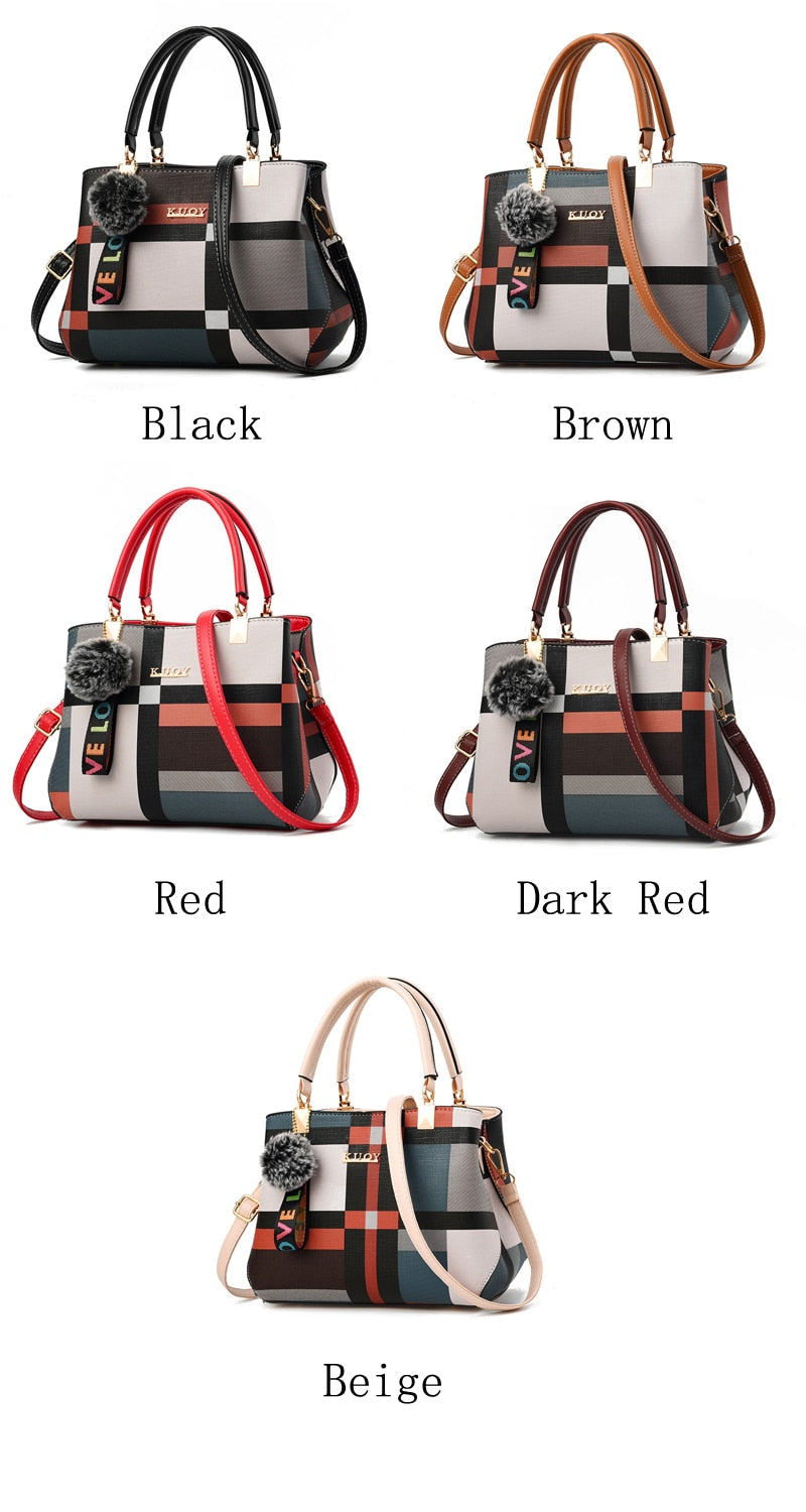 Color Blocks Satchel Handbag