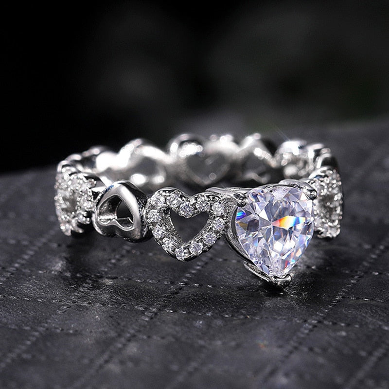 Linked Hearts Ring