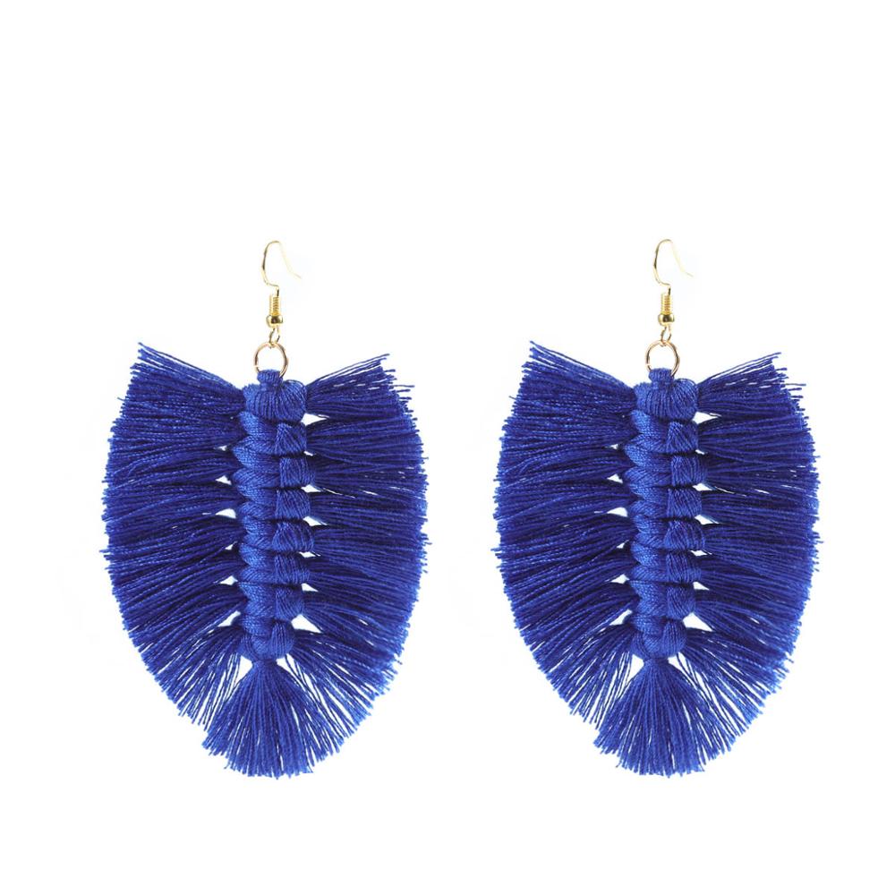 Macrame Feather Earrings