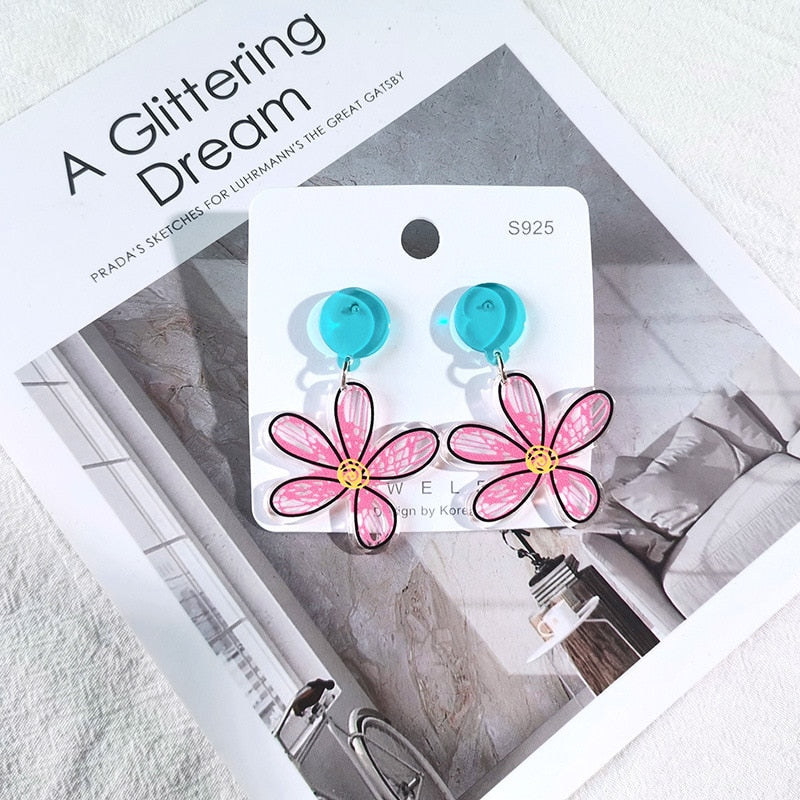 Acrylic Butterfly Earrings