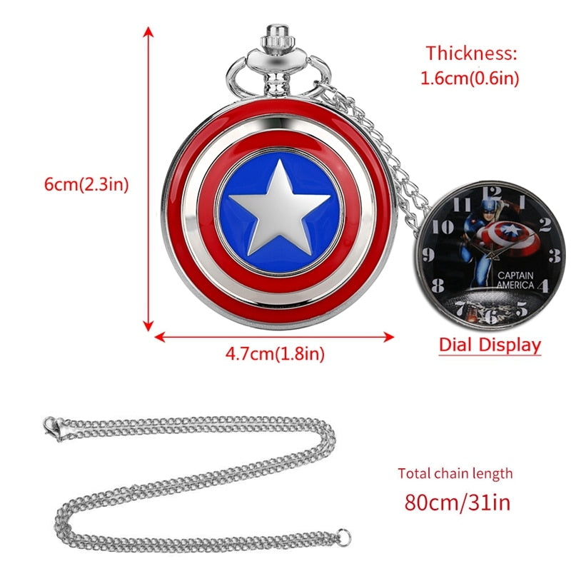 Marvel Captain America Pocket Watch