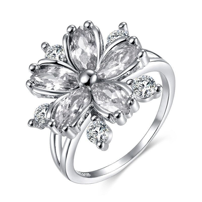 CZ Flower Ring