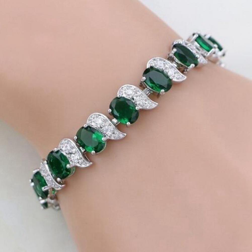 Colored Rhinestone Tennis Bracelet