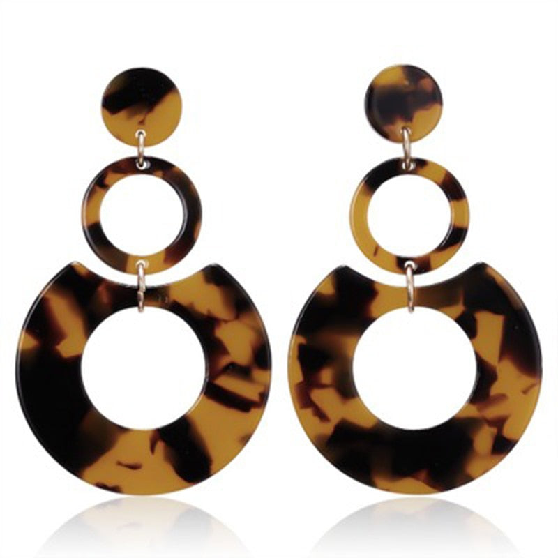 Circle Trio Acrylic Earrings