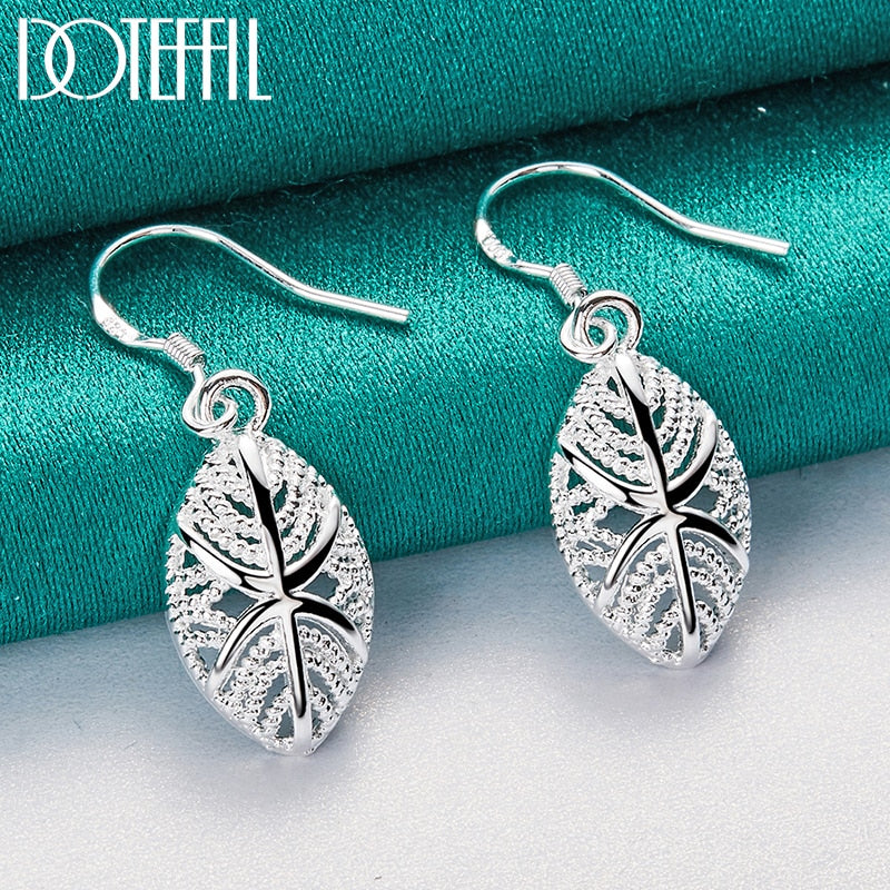 Open Leaf Dangle Earrings