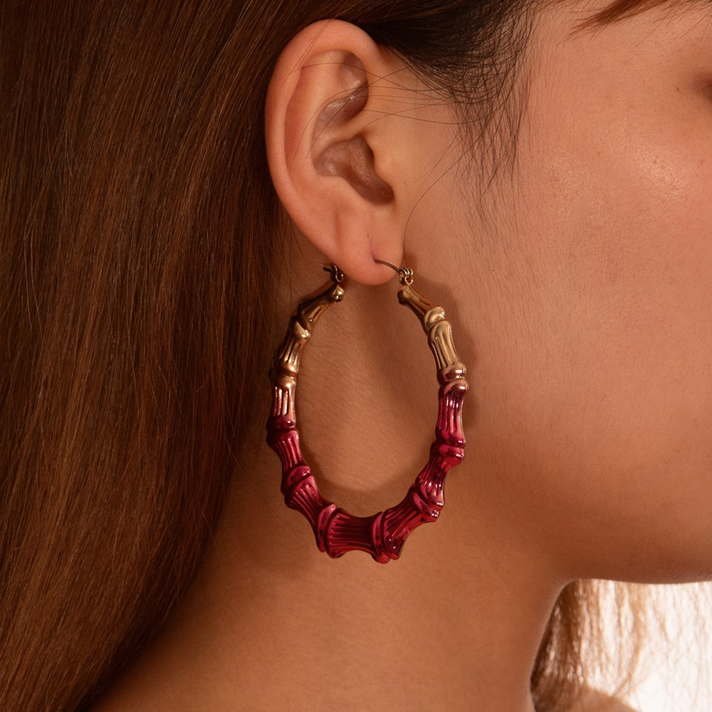 Red Gold Hombre Hoops