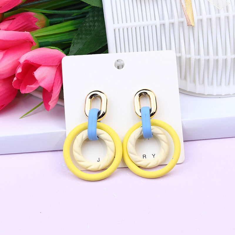 Acrylic Candy Rings Earrings