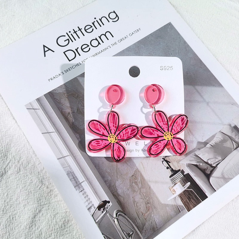 Acrylic Butterfly Earrings