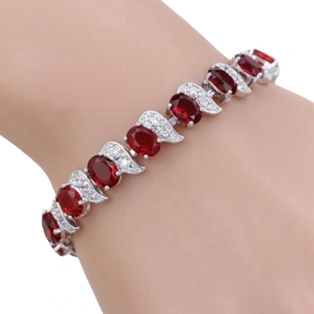 Colored Rhinestone Tennis Bracelet