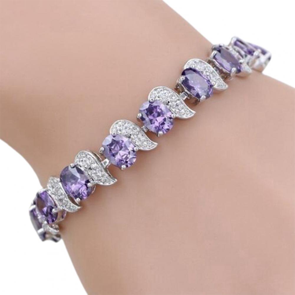 Colored Rhinestone Tennis Bracelet