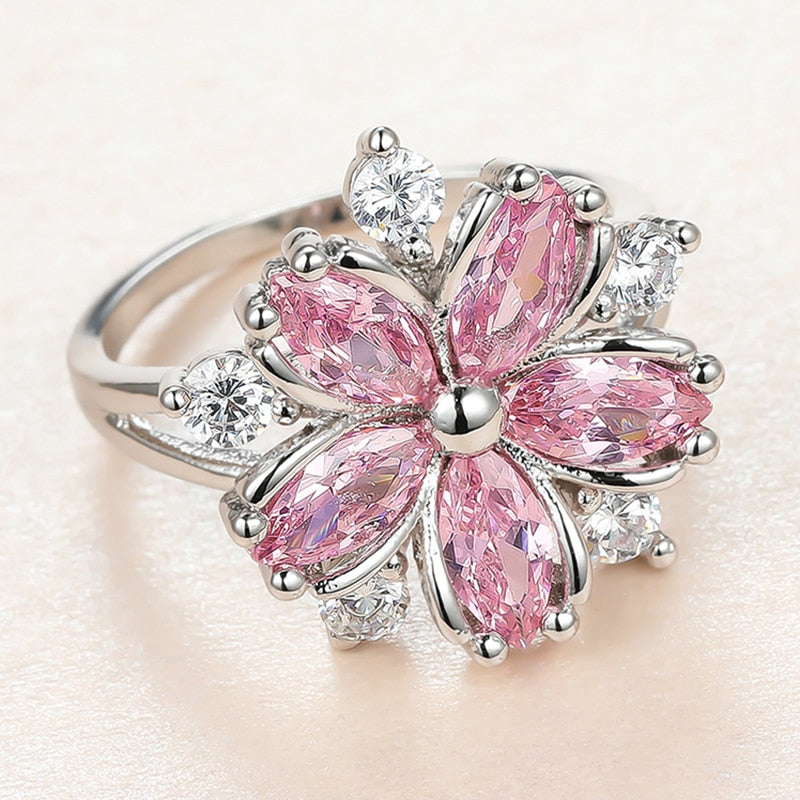 CZ Flower Ring