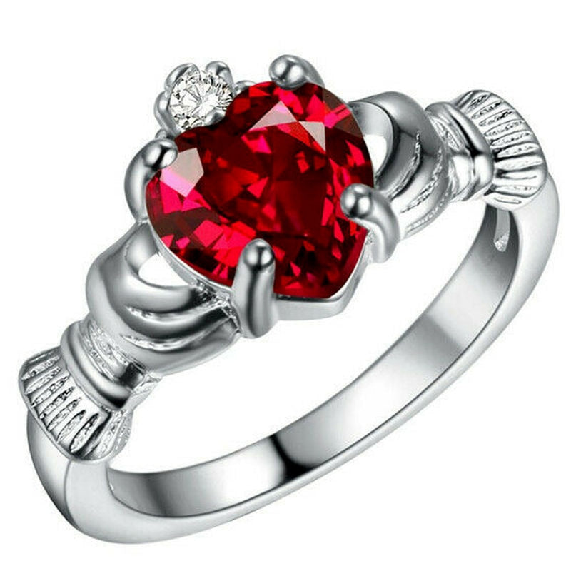 Gemstone Claddagh Ring