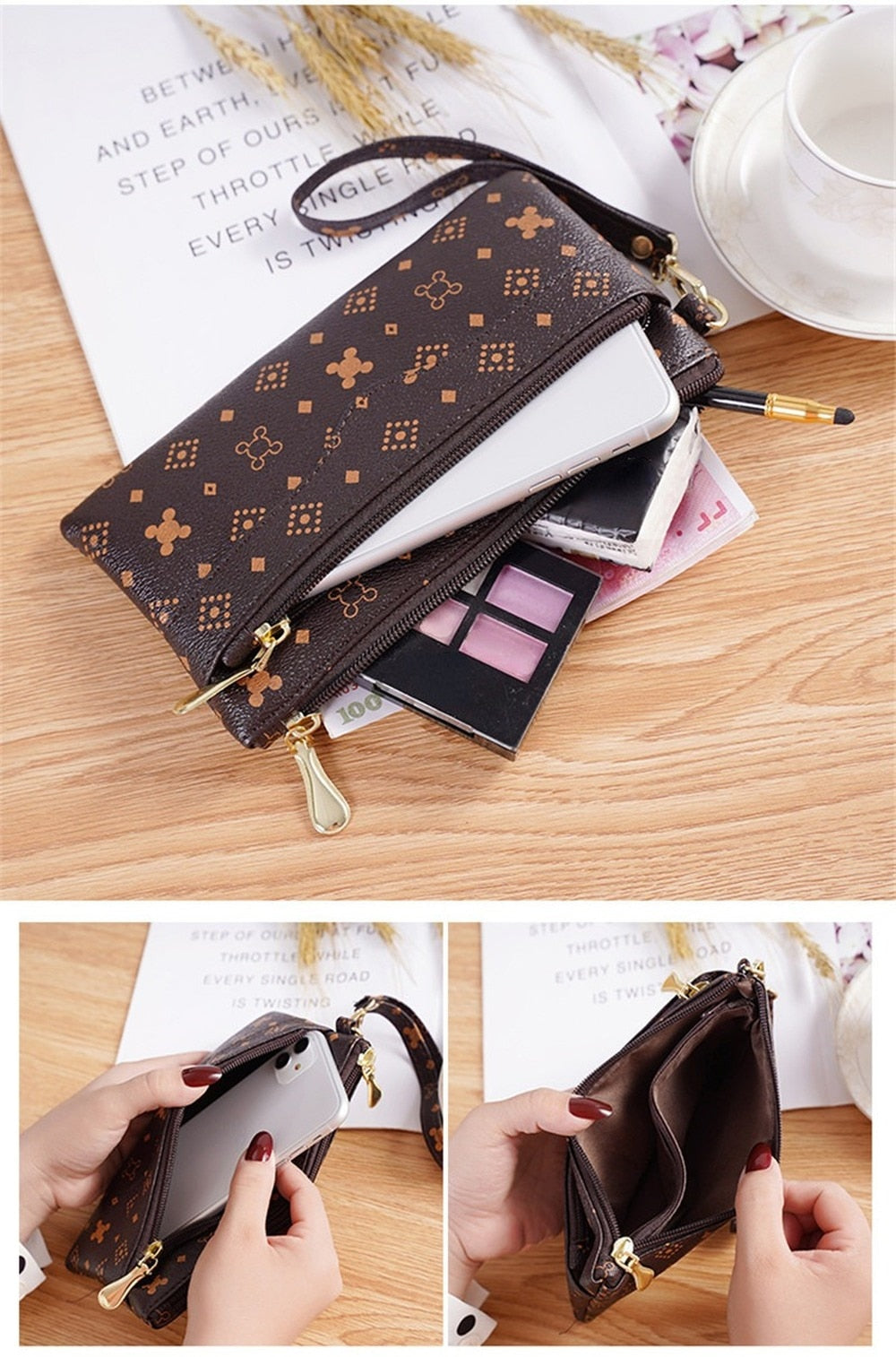 Slim Clutch with Hand Strap