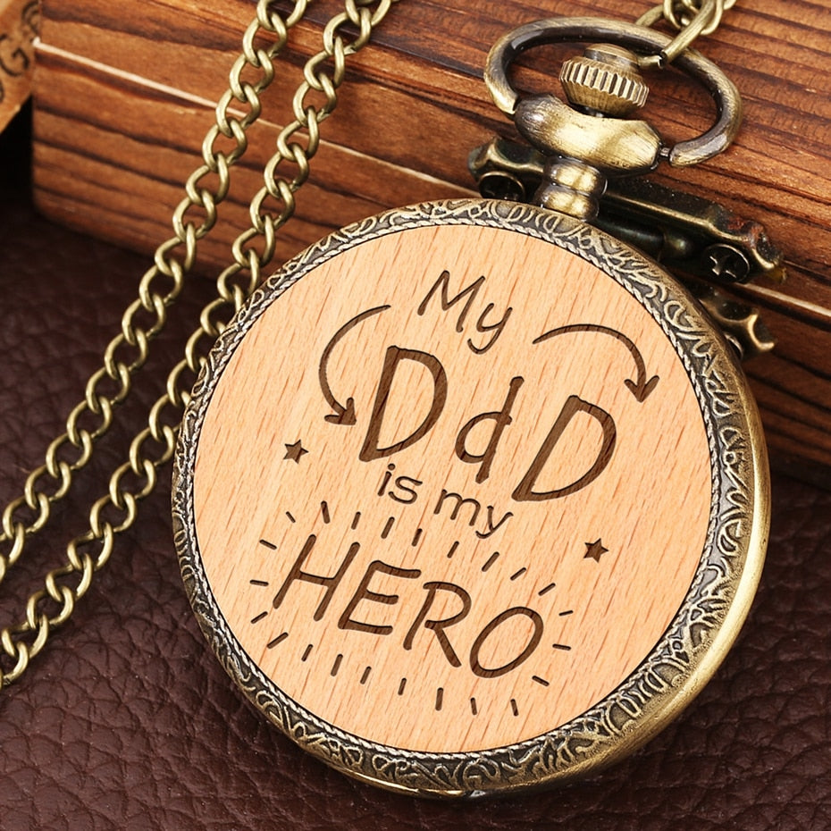 Dear Dad Quartz Pocket Watch