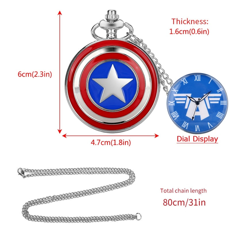 Marvel Captain America Pocket Watch